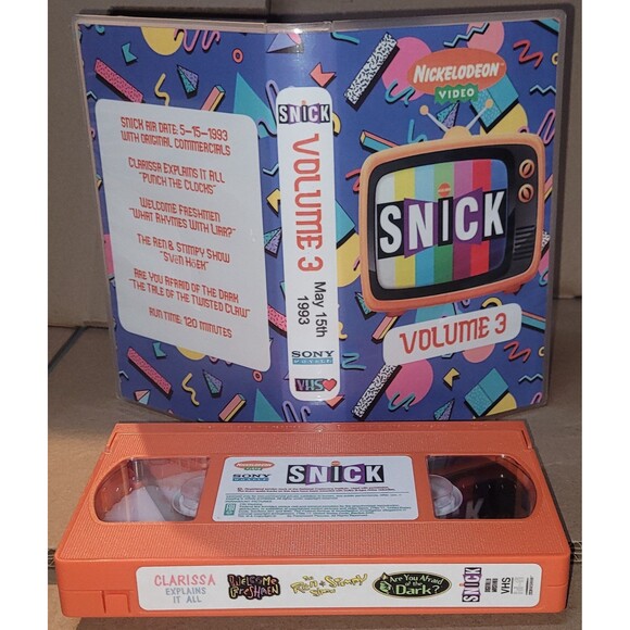 Nickelodeon SNICK 1993 VHS Orange tape 90s with commercials Volume #3 - Picture 1 of 7